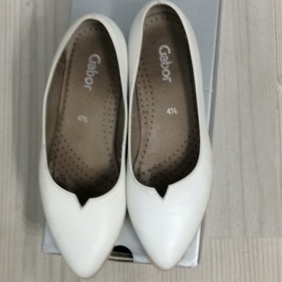 gabor white flat shoes